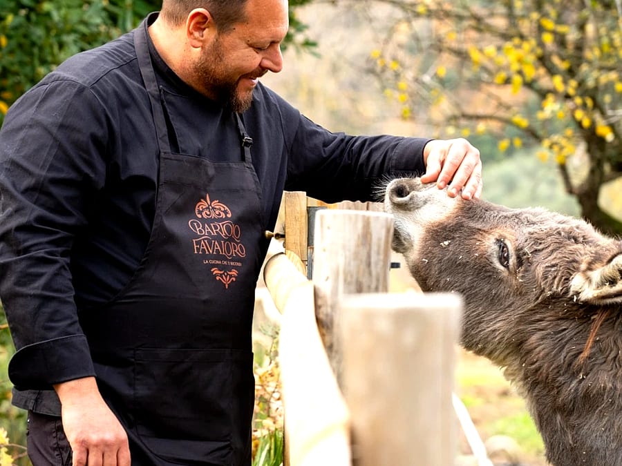 Traditional Sicilian caponata prepared by chef Bartolo Favaloro