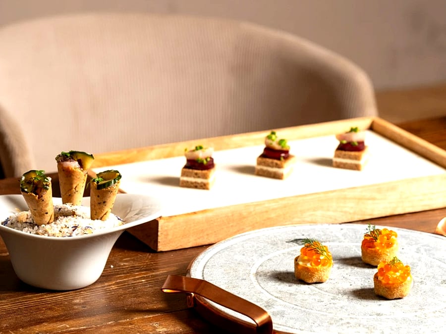 Tuscan antipasti selection with prosciutto and coccoli by chef Bartolo